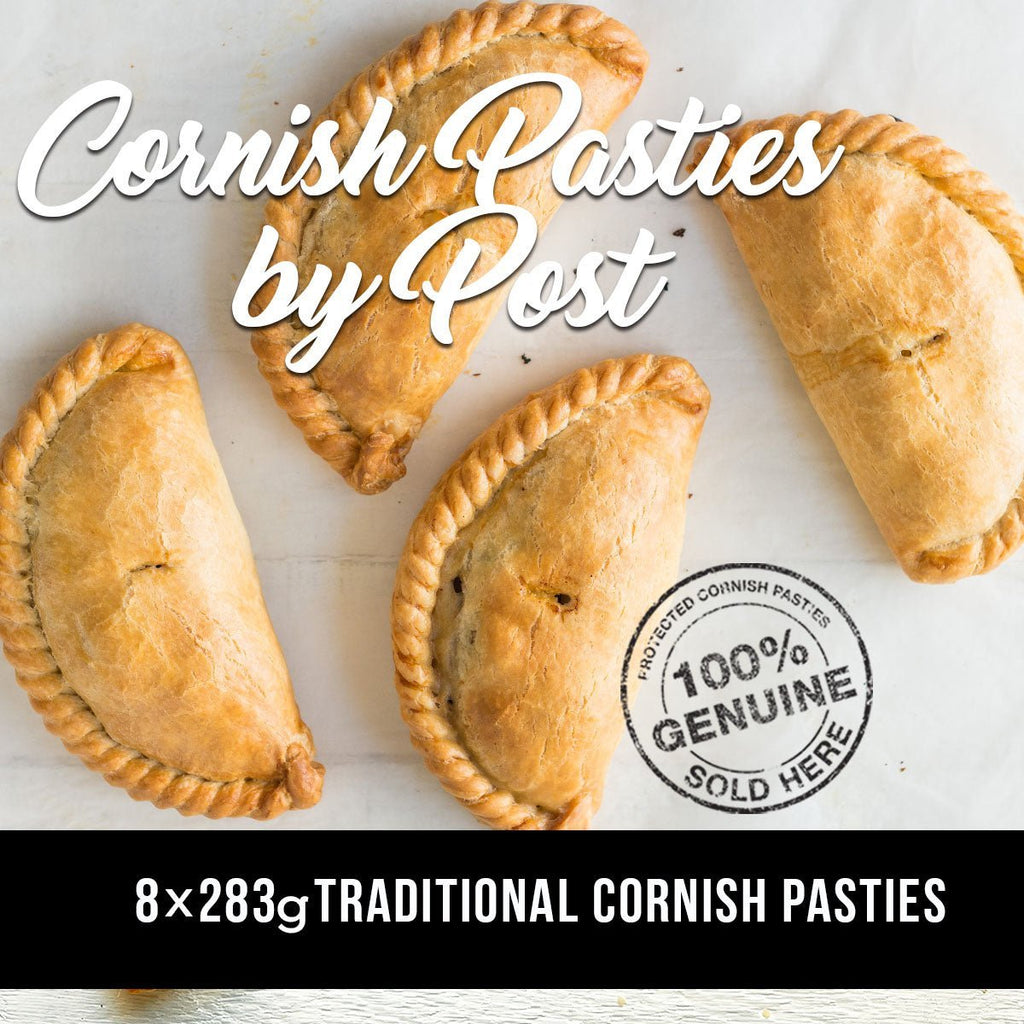 8 x Medium Cornish Steak Pasties by Post 283g (Frozen Unbaked) - Proper Pasty Company